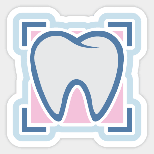 Dentist and dentistry clinic vector logo design. Tooth vector logo template for dentistry or dental clinic and health products. Sticker